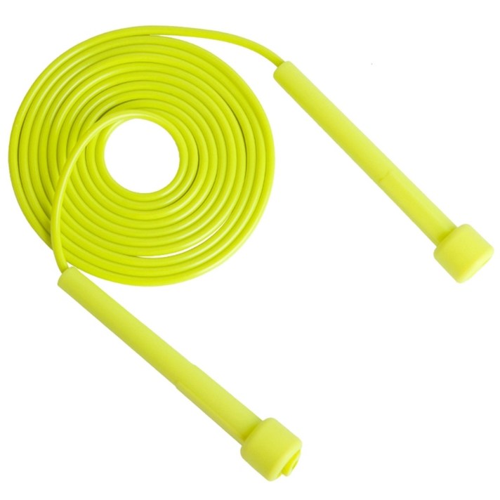 가중 점프 로프 운동 피트니스 빠른 속도 건너 뛰기 로프 조절 가능한 길이, 노란색, 1개