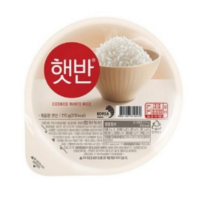 햇반 백미밥, 210g, 36개