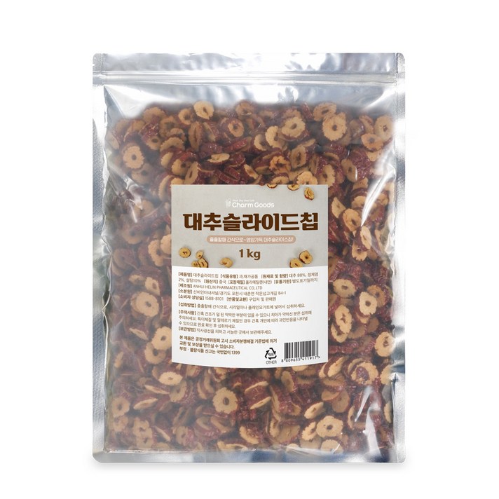 건대추 슬라이드 1kg /1팩