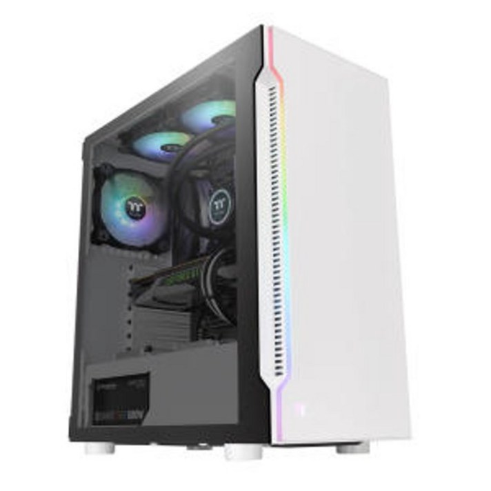 써멀테이크 강화유리 PC 케이스 미들타워 H200 TG RGB SNOW EDITION 화이트