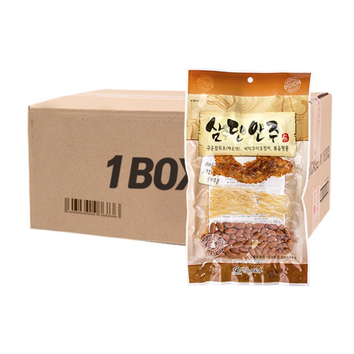 서울지앤비 삼단안주 50입/과자 가공안주류