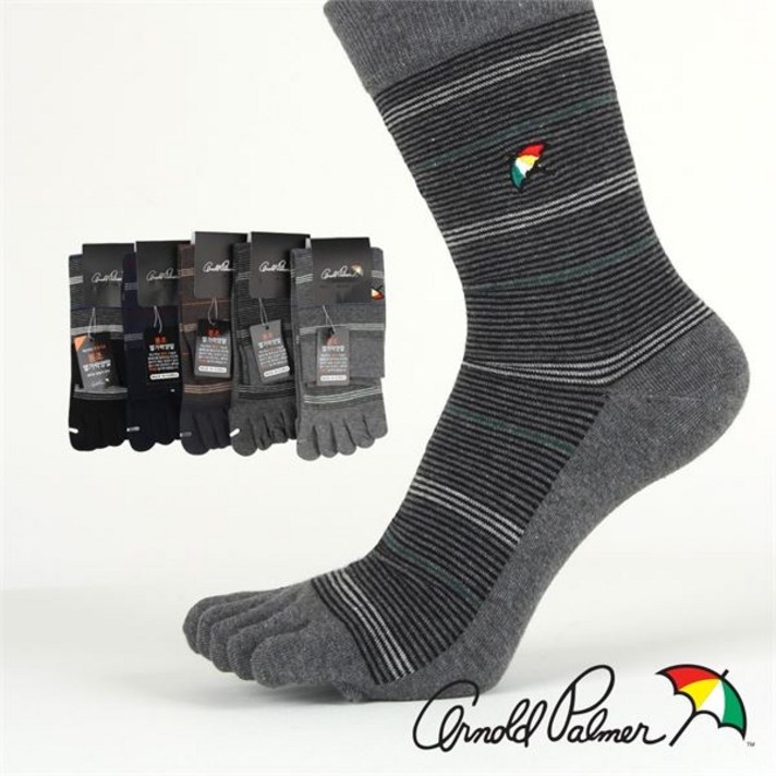 아놀드파마 남성용 봉조라인 장목 발가락양말 5켤레 AP5907