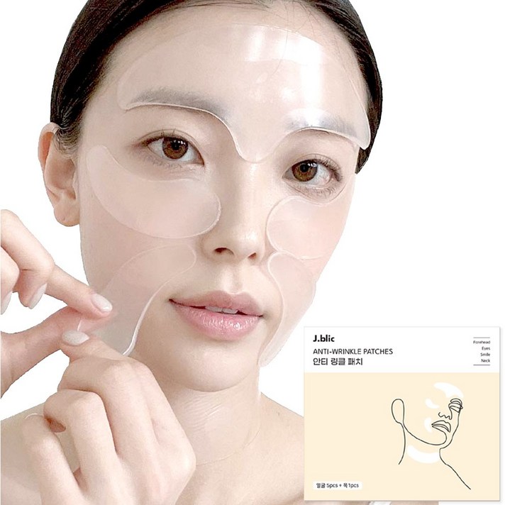 [당일 무료발송] 제이블릭 올인원 주름 케어 리프팅 패치 세트 (이마 눈밑 팔자 목), 1개입, 1개