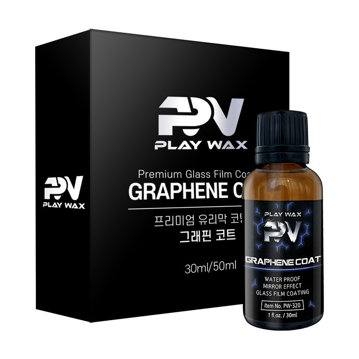  플레이왁스 그래핀코트 유리막코팅제 자동차 발수 코팅 광택 30ml, 단품, 1개 