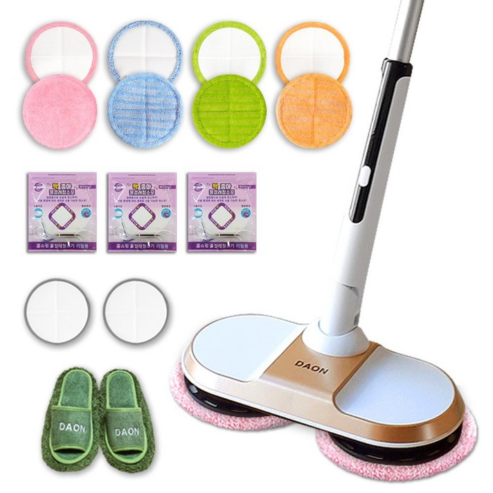 
                                                        다온 NEW 파워풀 V360 무선 물걸레청소기+걸레 8장+청소포 60매+부착패드 2장+극세사 청소 슬리퍼 1셋트 무선청소기
                                                    