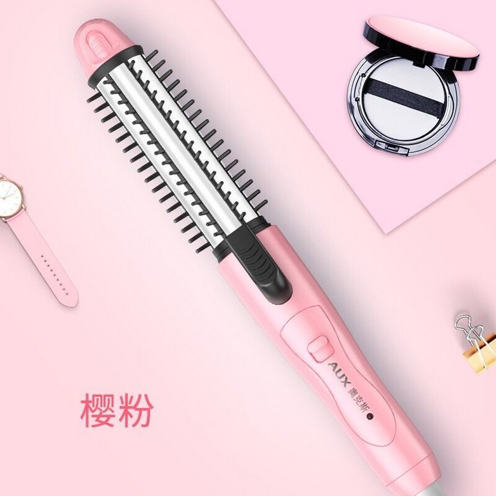 차홍고데기 오토롤링 볼륨 미용실 컬러 컬링 브러쉬 스타일러, 체리 파우더