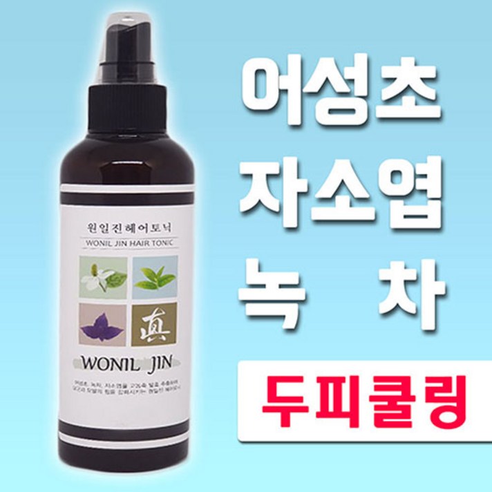 원일진 헤어토닉 두피 토닉 토너 앰플 영양제 에센스 열 쿨링 어성초 스프레이 200ml, 진헤어토닉 1개