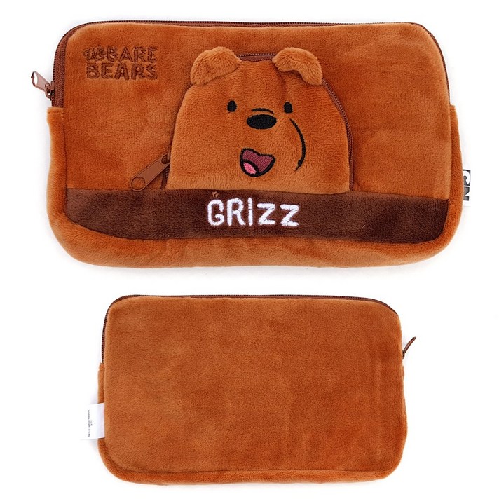 위베어베어스 캐릭터 베이비 포켓 필통 파우치, B.그리즐리