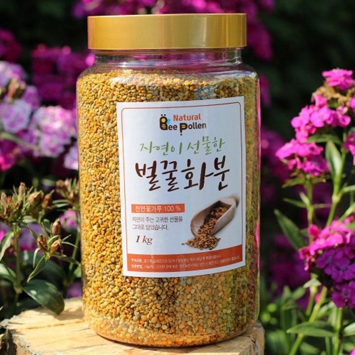 [2021년]지리산바래봉 벌화분 1kg 국내산 비폴렌, 찔레+다래꽃 벌화분 1kg