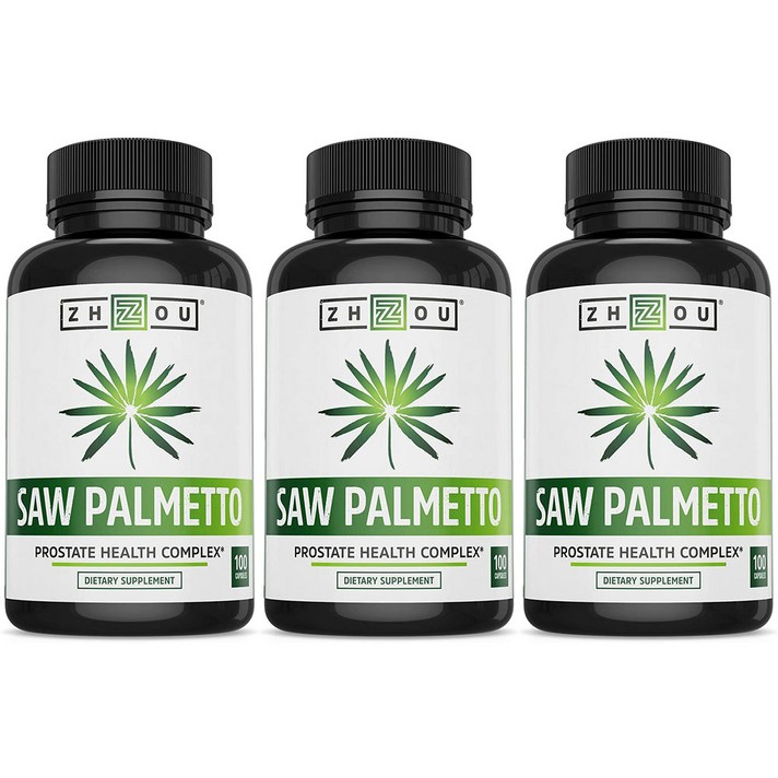 Zhou Nutrition Saw Palmetto 조우 뉴트리션 쏘팔메토 100캡슐 3팩, 1개, 1