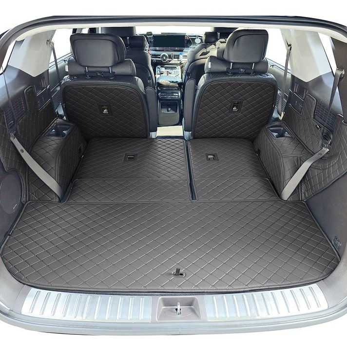 마르테가 풀커버 트렁크매트 현대 팰리세이드 20182025 차박매트 사이드커버 트렁크커버, 블랙, 팰리세이드 7인승20182022수동폴딩