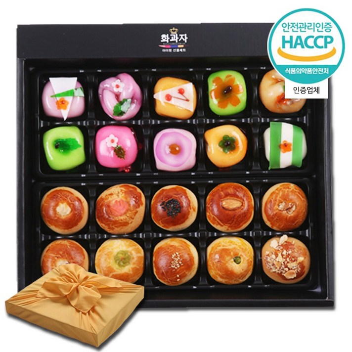 IONE 만쥬10구+화과자10구 선물세트 명절 추석선물 단체선물 답례품 기념일 부모님생신 간식다과세트, 1box