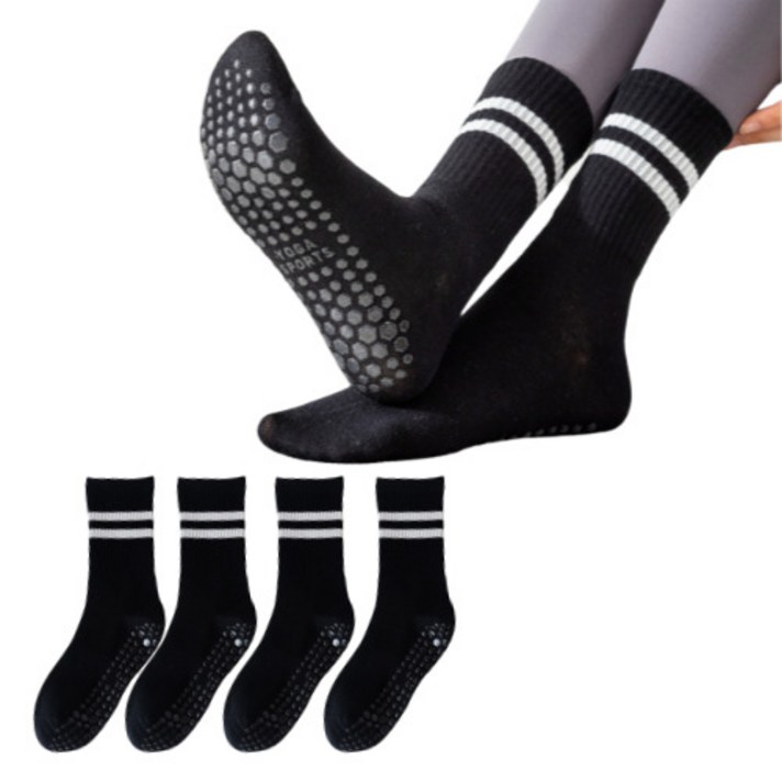 아띠멜로우 논슬립 필라테스 요가 양말 4켤레 세트