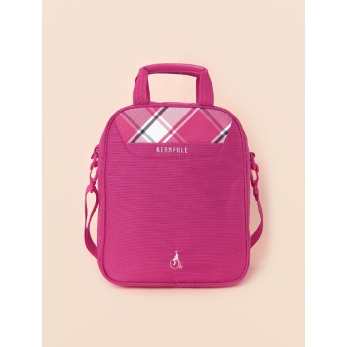 마젠타 코어 체크 보조가방 (BI11D4U13W)