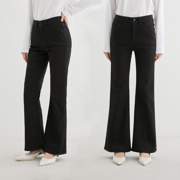 백화점 정품 Guess 게스 여성 플레어 부츠컷핏 블랙진 팬츠