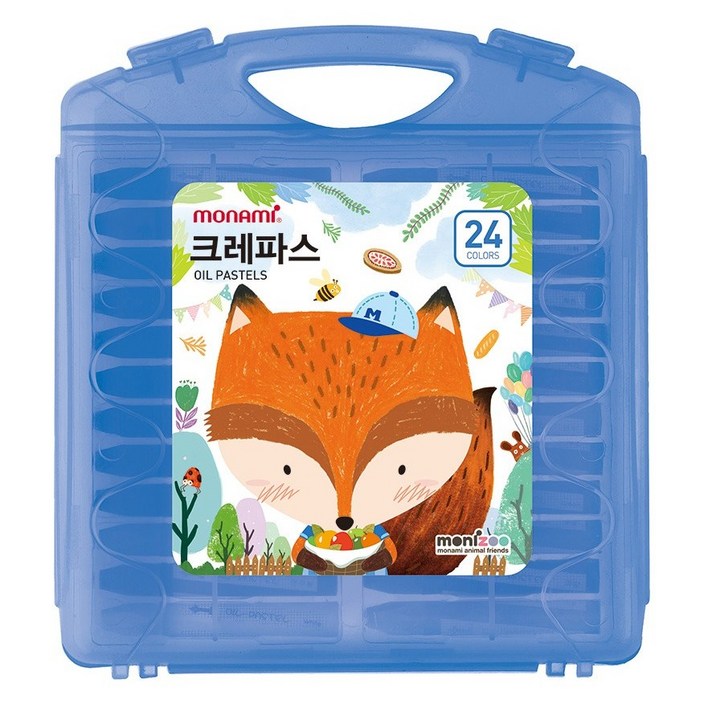 모나미 모니주 크레파스 남, 24색