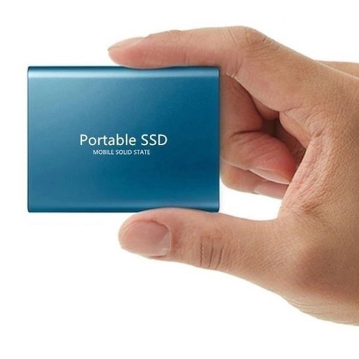 휴대용 모바일 미니 외장 하드 SSD 500GB 1TB 2TB 4TB 1 2 4 테라, 블루