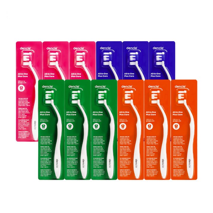 덴클 올인원플러스케어 이중미세모 칫솔 12개입 1세트, 1개