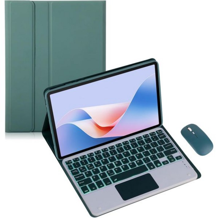 레노버 리전 Y700 123세대20232025 8.8 태블릿용 탈착식 무선 블루투스 키보드 케이스 PU 풀 랩 어라운드 베젤 보호 커버블루 백라이트