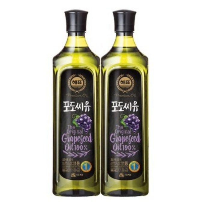 해표 포도씨유, 900ml, 2개