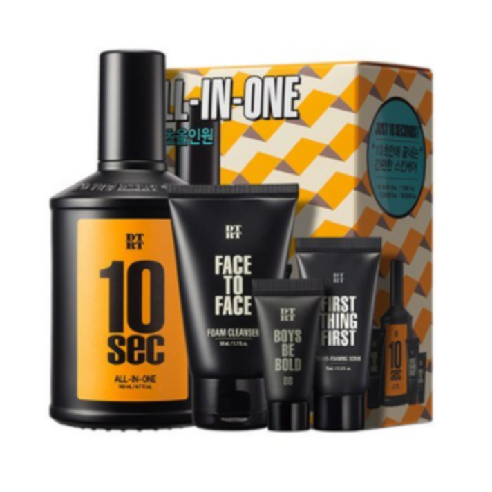 디티알티 올인원 텐섹 화장품 + 기프트박스 세트, 올인원 텐섹 140ml + 폼클렌저 50ml + 스크럽 15ml + 비비 5ml, 1세트