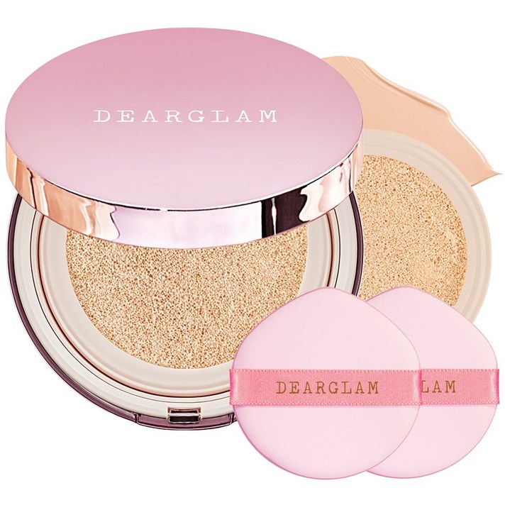 디어글램 글로우 앰플 쿠션 본품리필세트, 21호 LIGHT BEIGE, 24g, 1세트