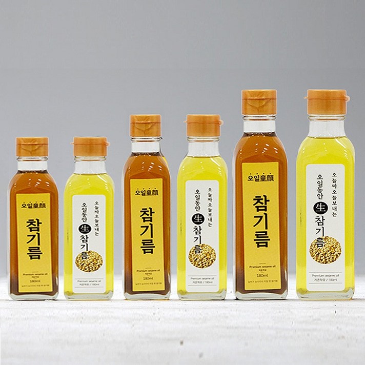 당일생산 100% 친환경 국산 참깨 저온압착 무첨가 생 참기름 참깨기름, 300ml