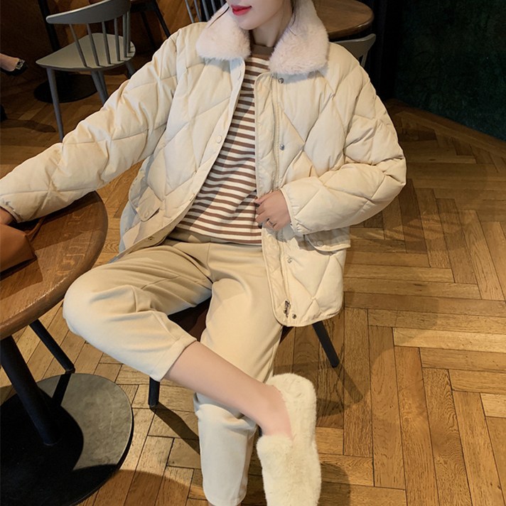 겨울 학생 패딩 쇼트 퀼팅 점퍼 여자 야구복종하다