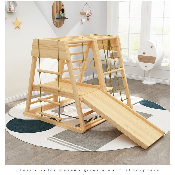 정글짐 미끄럼틀 원목 실내놀이터 그네 친환경, F