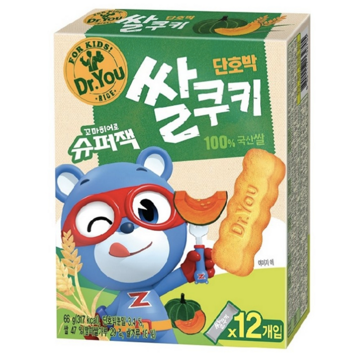 오리온 쌀쿠키 단호박, 66g, 1개