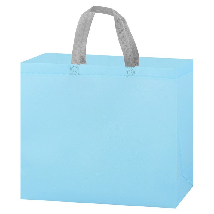  (인쇄가능)대형 무지 코팅 부직포가방(가로)41.5cm x (세로)32cm x (폭)12cm, 무지 코팅 부직포가방(대형)스카이블루 
