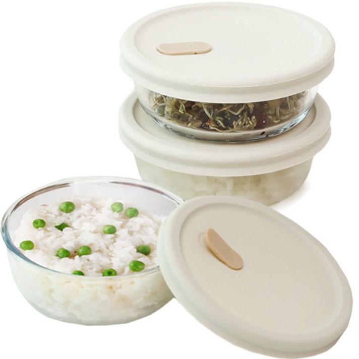 2+1 네오플램 내열유리 냉동밥보관용기 360ml 3개, 새밥용기 360ml 3개