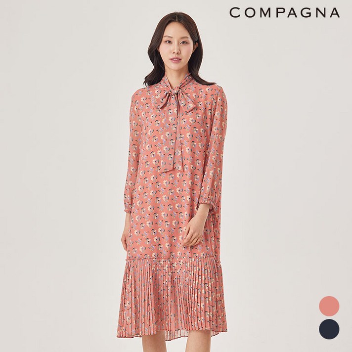 꼼빠니아 밑단플리츠쉬폰원피스 CACS2WOP150