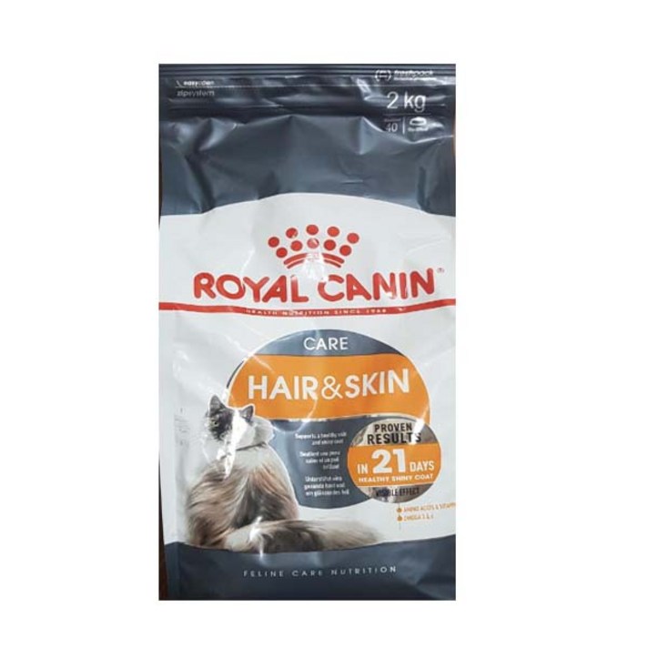 로얄캐닌 헤어 앤 스킨 고양이 사료, 곡물, 1개, 2kg