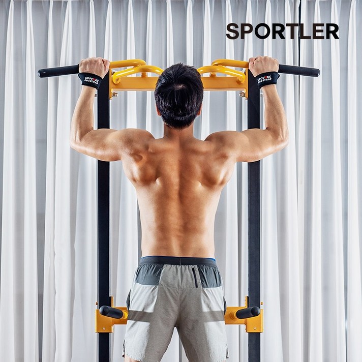 스포틀러 치닝디핑 프로 가정용 철봉 실내 턱걸이 기구 풀업바 운동 홈트레이닝, 블랙