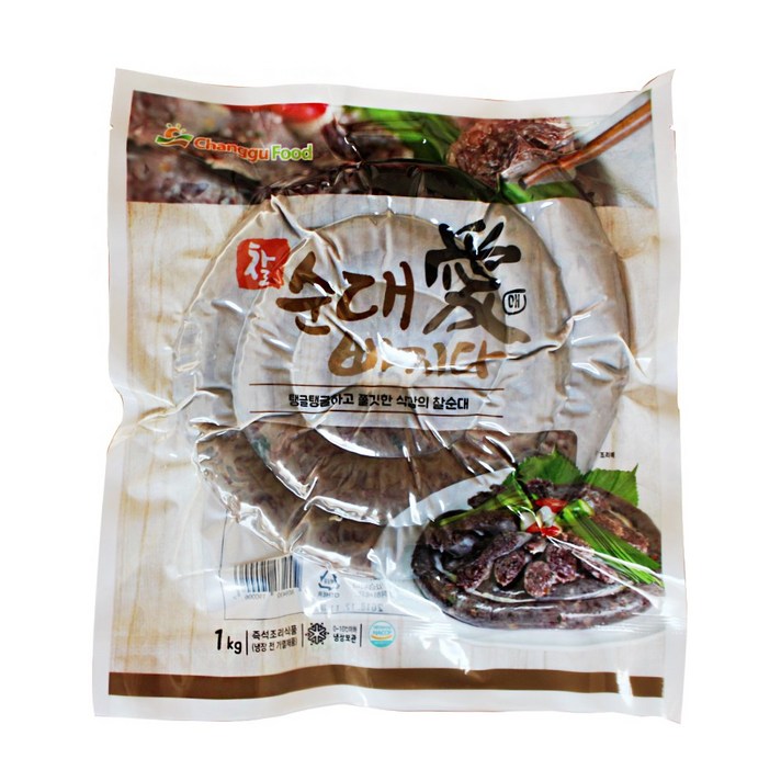 창구식품 순대[애]빠지다 찰순대1kg x10팩, 1kg, 10개