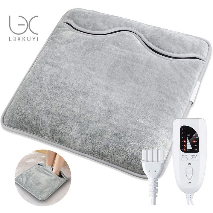 LEXKUYI [ 신상출시 50% OFF ] 풋워머 MR-103 사무실/ 캠핑/ 가정용 전기 온열 발난로 + 6단 온도 조절 가능 전기난로 따끈따끈 발 히터 수족냉증자들의 선물!, 1개