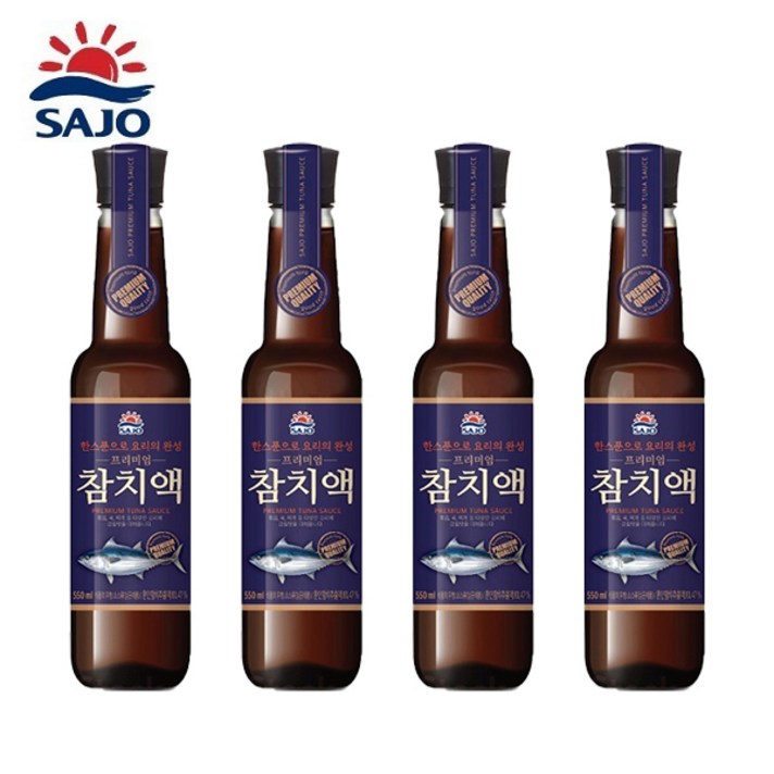 [사조] 프리미엄 참치액 550ml, 4개