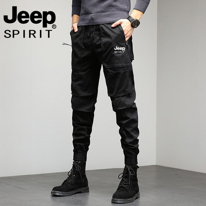 Jeep 카고바지 남자의 긴 바지 가을의 겨울의 남자 바지
