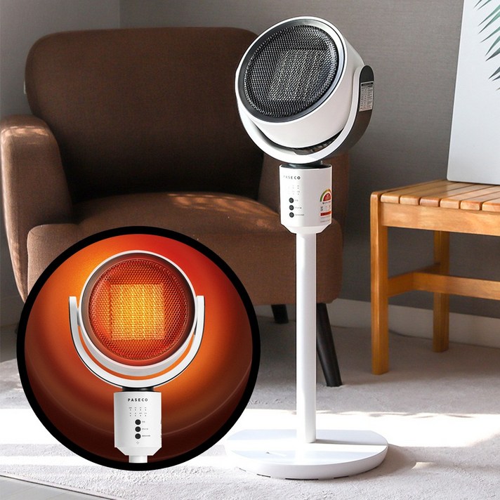 파세코 스탠드 전기 온풍기 가정용 사무실 PTC 써큘 팬 히터