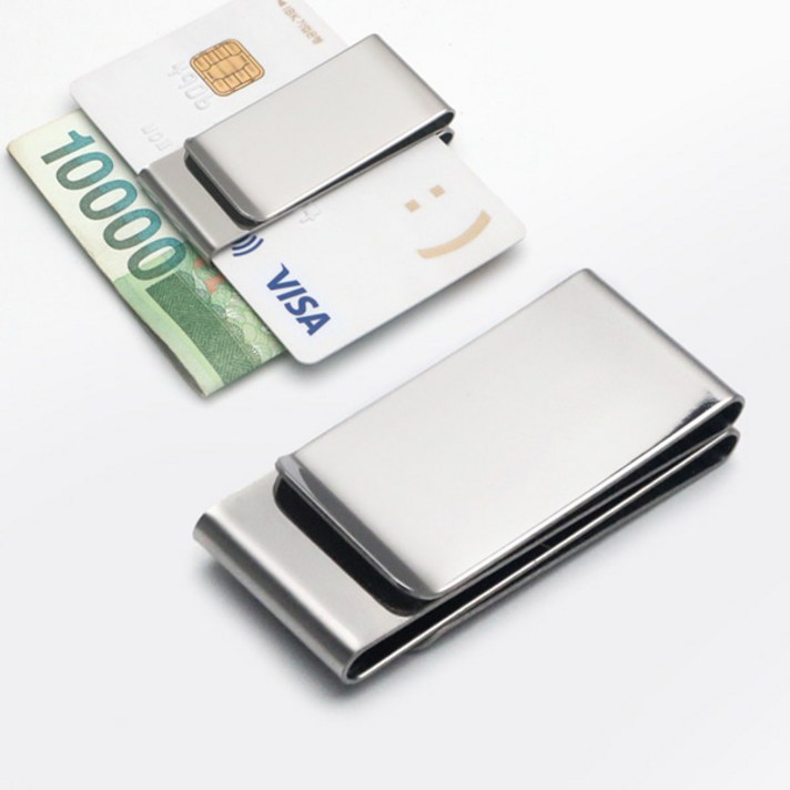 MC09 SB기획 모던와이드 3단스틸 머니클립 카드지갑
