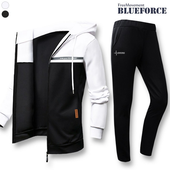 블루포스 남여공용 페론스 후드집업 트레이닝 세트 남자 운동복 츄리닝