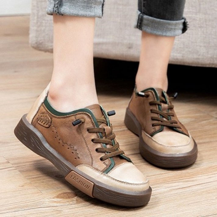 엄마신발 빈티지 수제화 가죽 피로감이 덜한 고무창 스니커즈 2탄