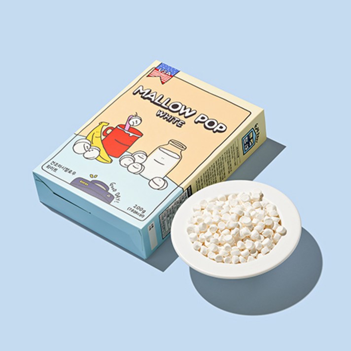 멜로팝 건조 마시멜로우 시리얼 화이트 200g