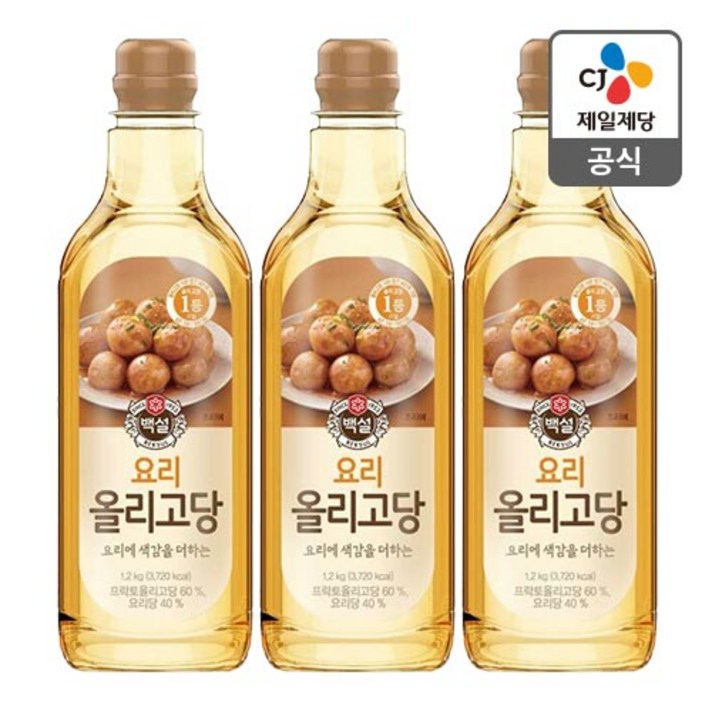 CJ제일제당 백설 요리 올리고당 1.2kgX3개