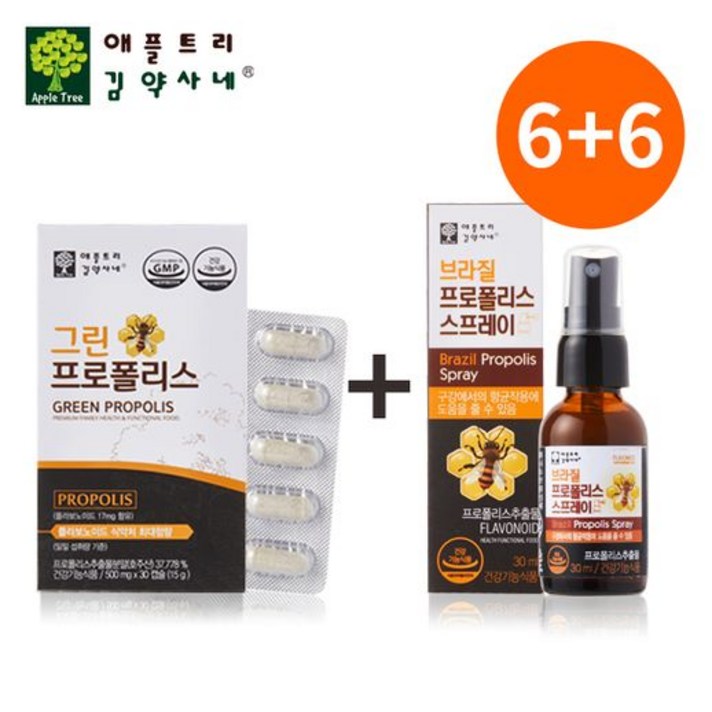 []프로폴리스 듀얼 패키지(브라질 프로폴리스 스프레이 6박스+그린 프로폴리스 6박스), 상세 설명 참조, [미특]싱글.프로폴리스 듀얼 패키지(6+6)