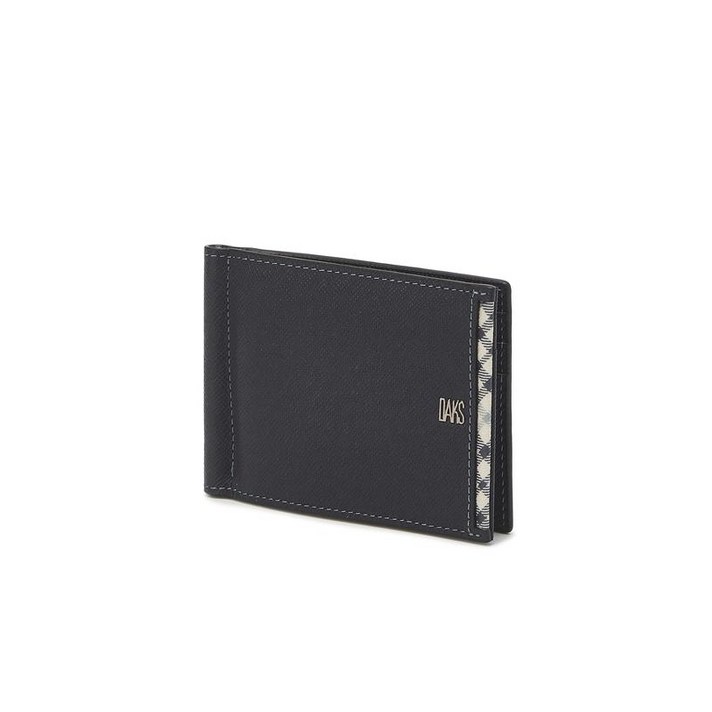 20FW 네이비 라인배색 소가죽 머니클립 WBWA0F112N2