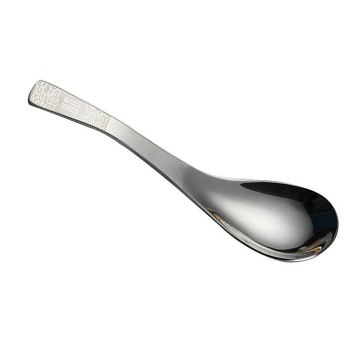 두꺼운 헤비 웨이트 테이블 수프 스푼 스테인레스 스틸 디저트 스푼, 실버, 14.2x4cm, 304 스테인레스 스틸