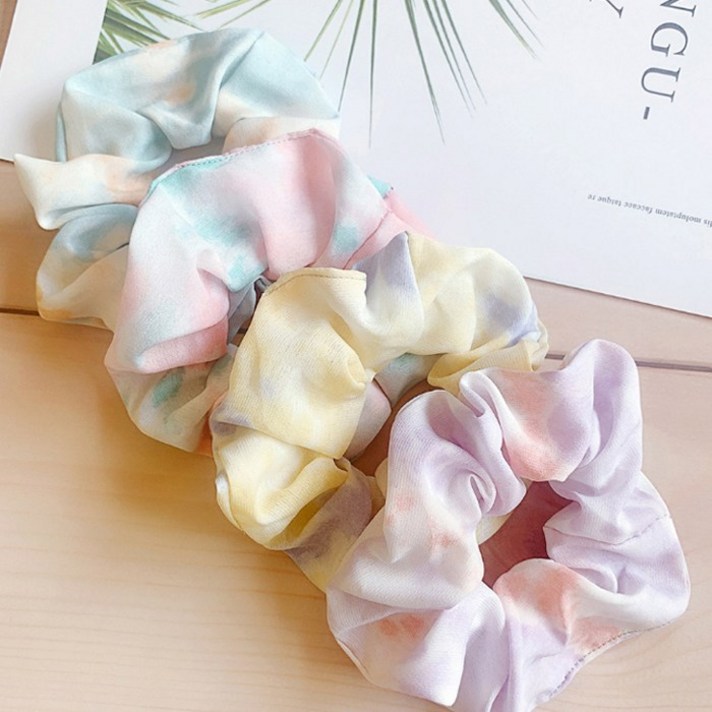 [로랑] 스무디 곱창헤어끈 4개세트 W198 머리끈