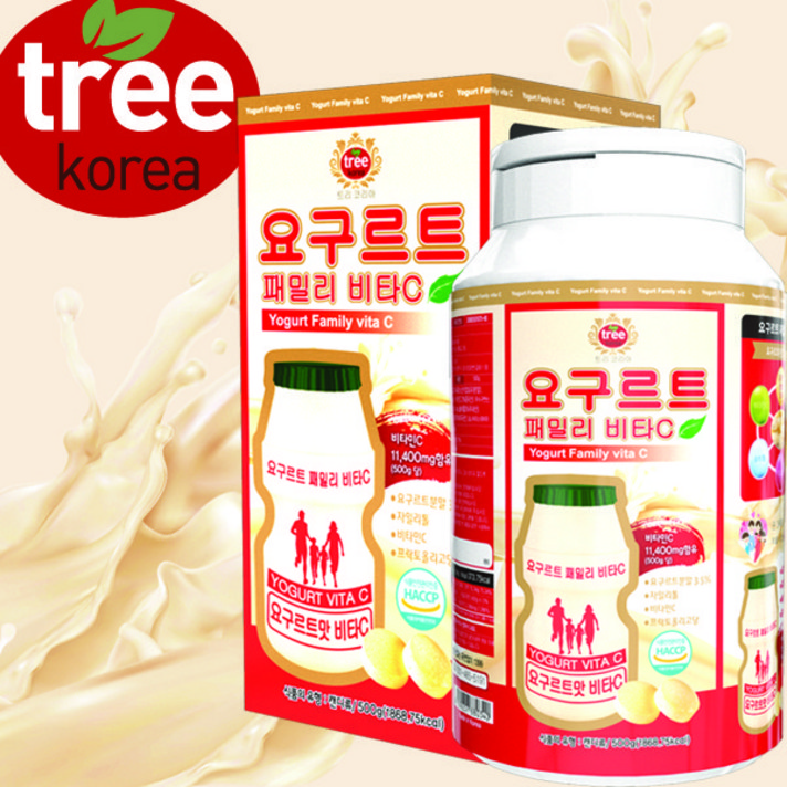 트리코리아 요구르트 패밀리 비타C 330정 2개 1000g/비타민c 프랑스산